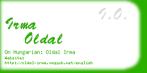 irma oldal business card